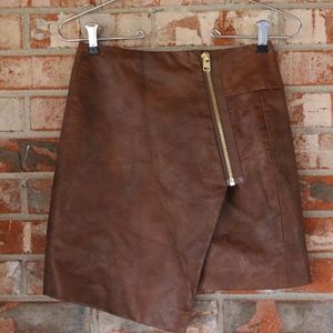 H&M Faux Leather Mini Skirt